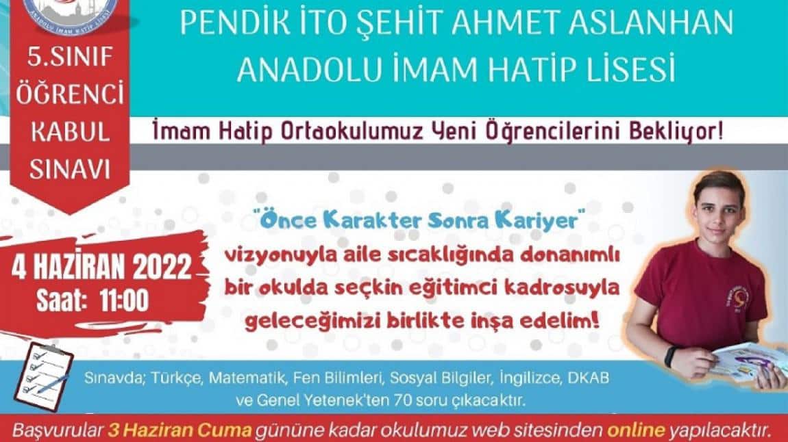 Pendik İTO Şehit Ahmet Aslanhan A.İ.H.L Başvuru Duyurusu